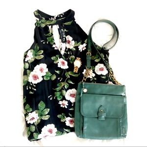 SOLD! Olive Green Faux Leather Cross Body Purse